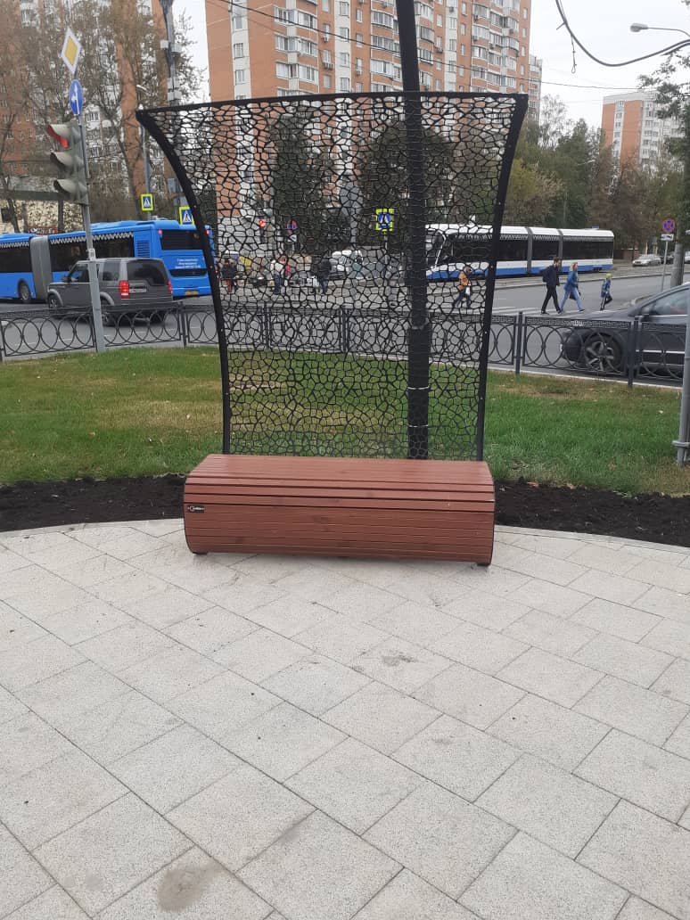 Скамейка с навесом «Филигран Волна»