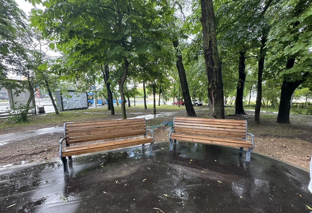 Скамейка чугунная "Голландия" с подлокотниками