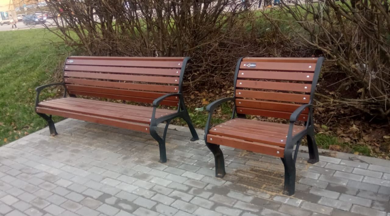 Скамейка чугунная "Голландия" с подлокотниками